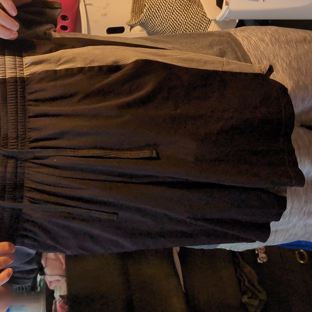 Black and Gray Mens Tek Gear Shorts Medium Size